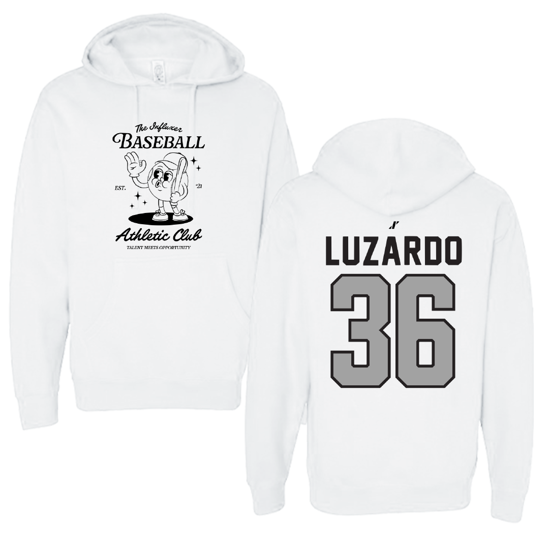Baseball White Influxer Athletic Club Hoodie - #36 Diego Luzardo