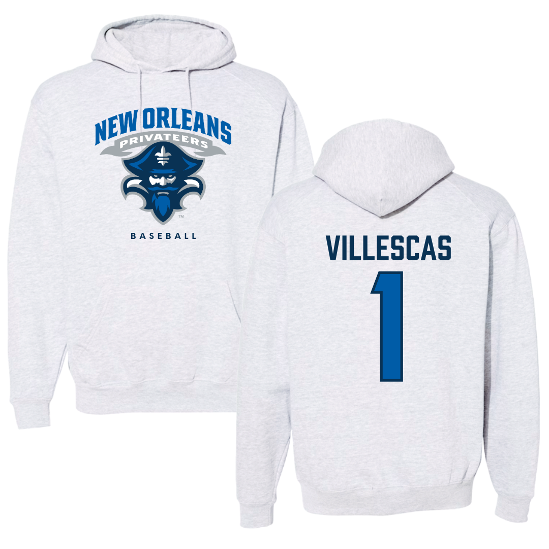 University of New Orleans Baseball Gray Hoodie - #1 Diego Villescas