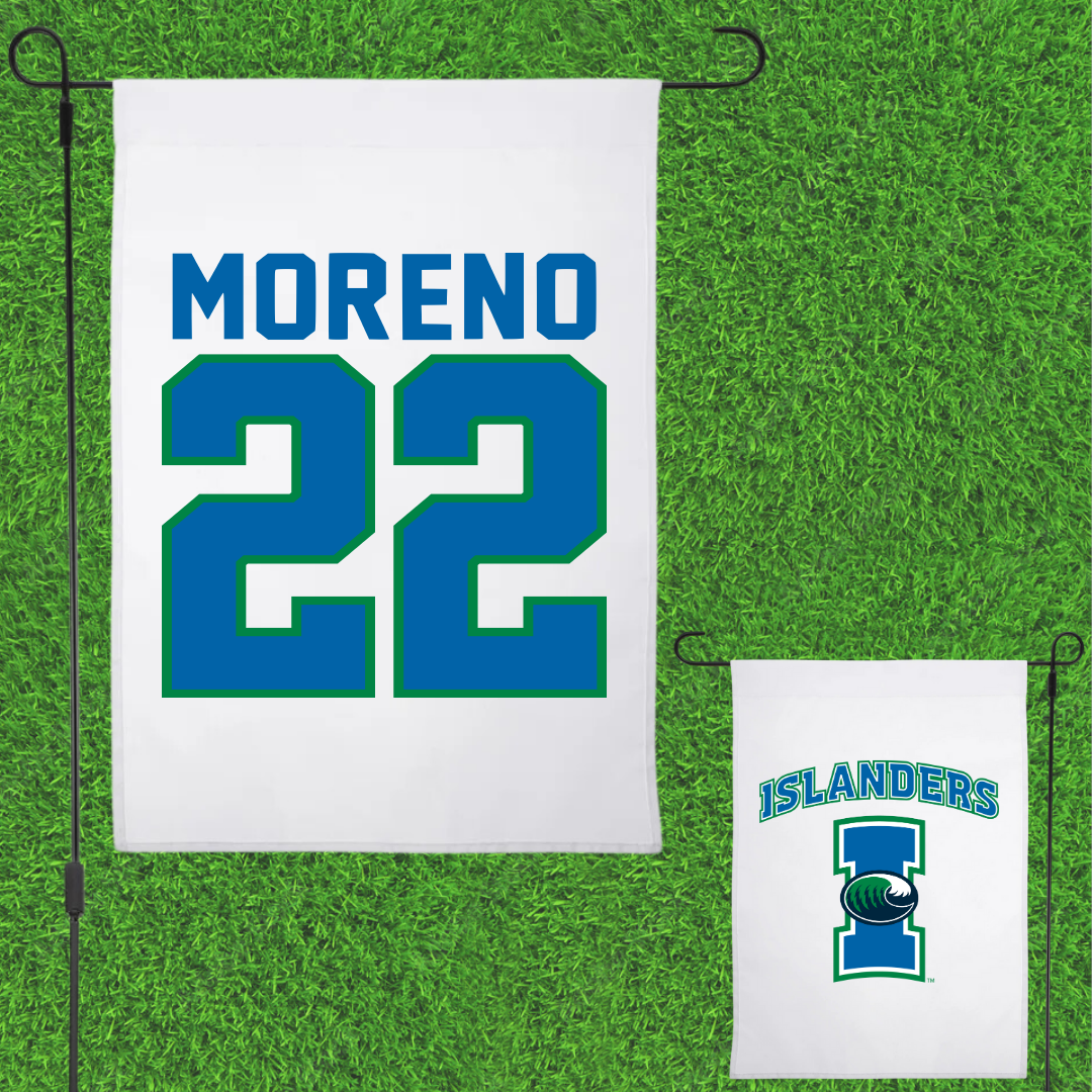 Texas A&M University-Corpus Christi Beach Volleyball White Garden Flag - #22 Kela Moreno