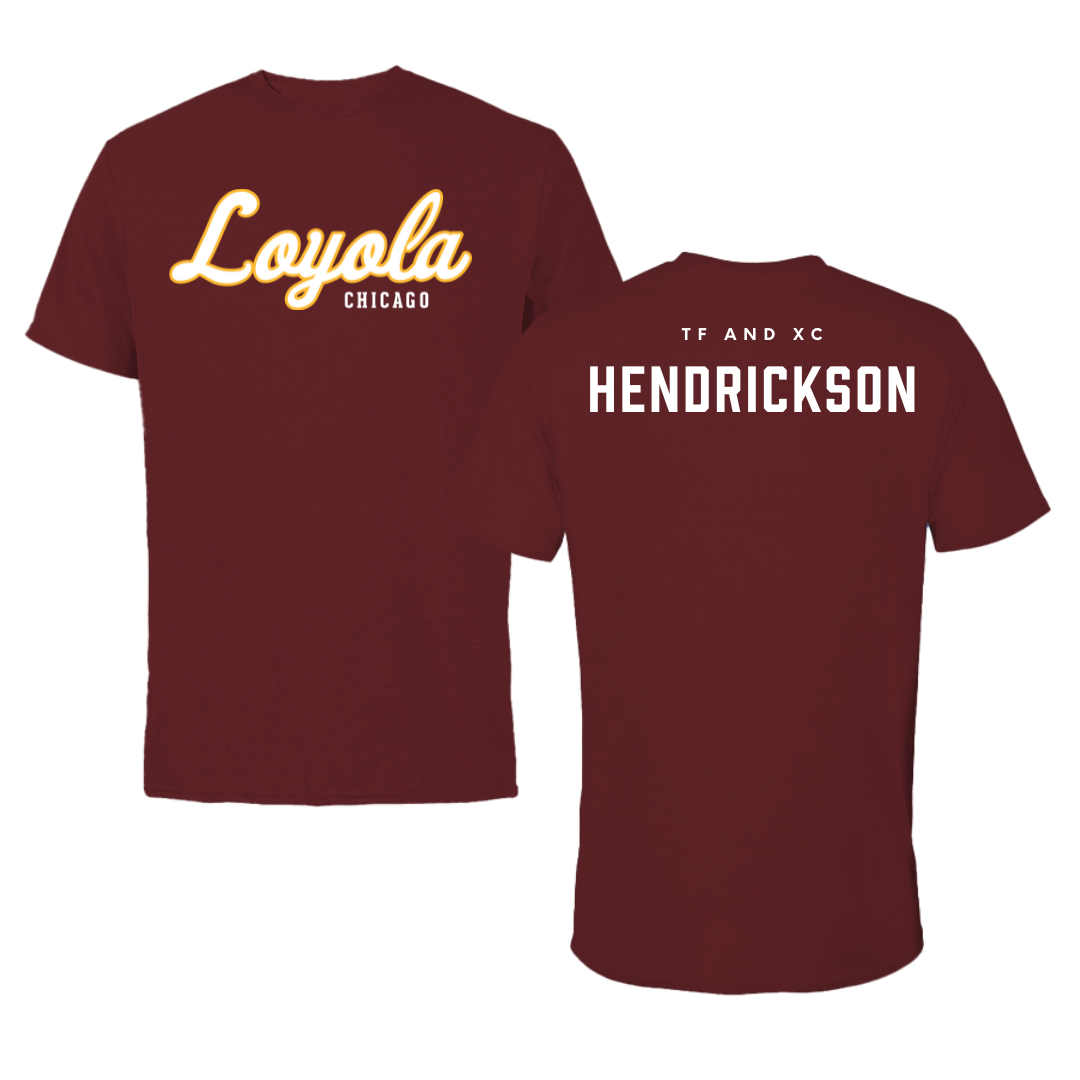 Loyola University-Chicago TF and XC Maroon Loyola Tee - Fran Hendrickson