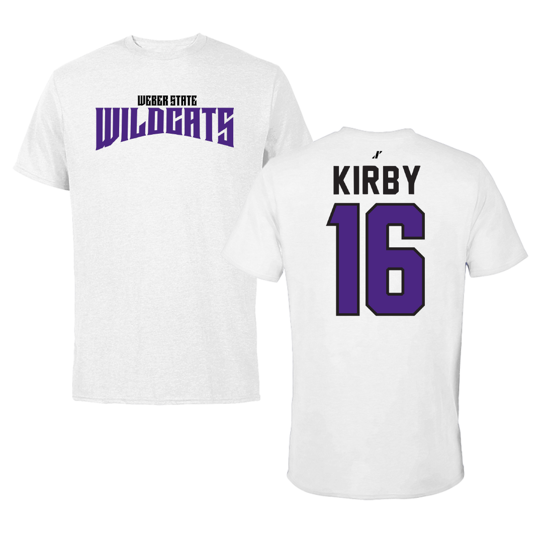 Weber State University Soccer White Classic Performance Tee - #16 Grace Kirby