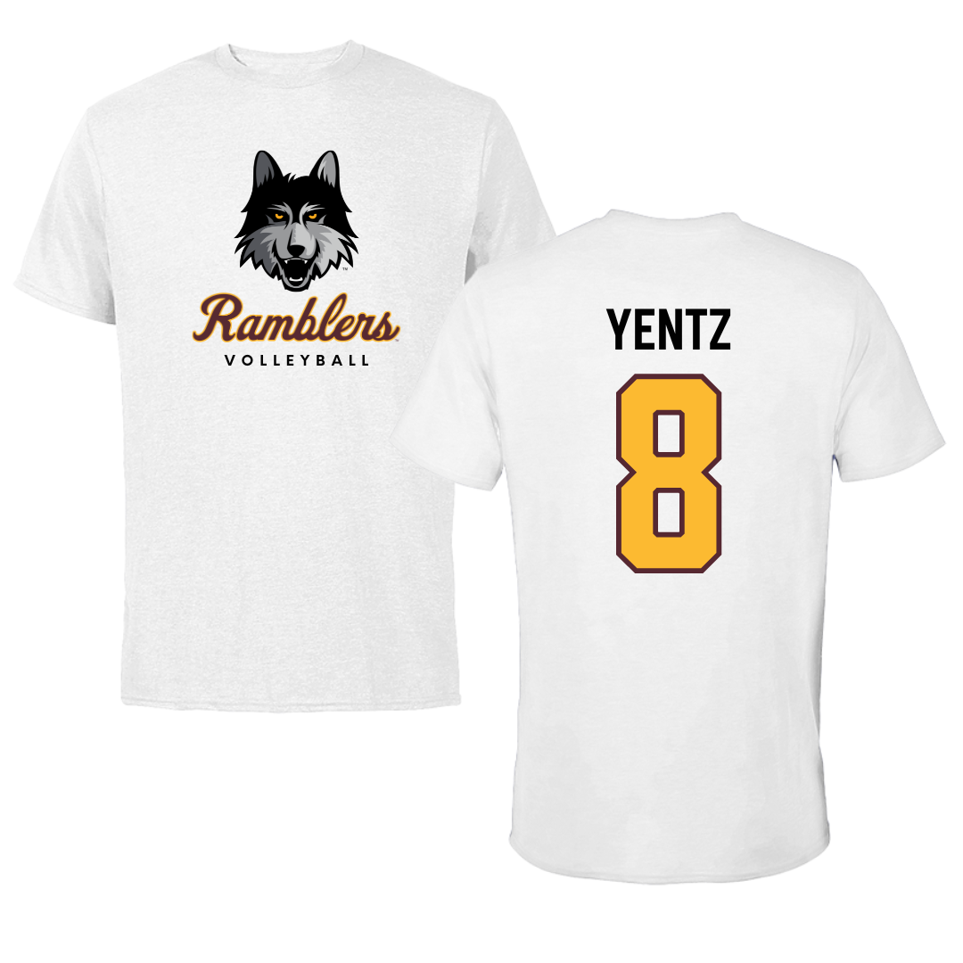 Loyola University-Chicago Volleyball White Ramblers Tee - #8 Jack Yentz