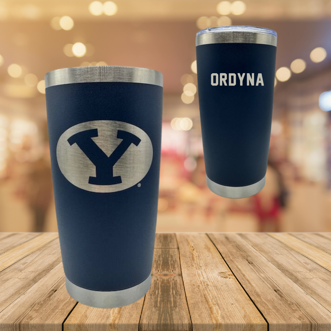 Brigham Young University Swimming & Diving Navy Stainless Steel Tumbler - Aubryn Ordyna