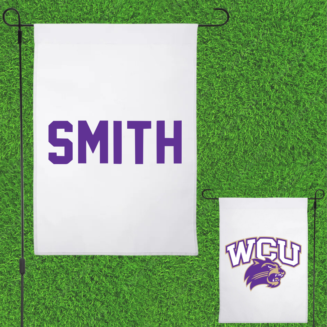 Western Carolina University TF and XC White Garden Flag - Jasmine Smith
