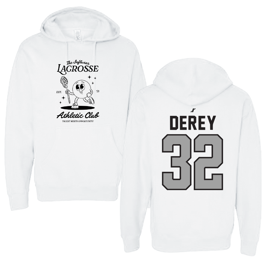 Lacrosse White Influxer Athletic Club Hoodie - #32 Savannah Derey