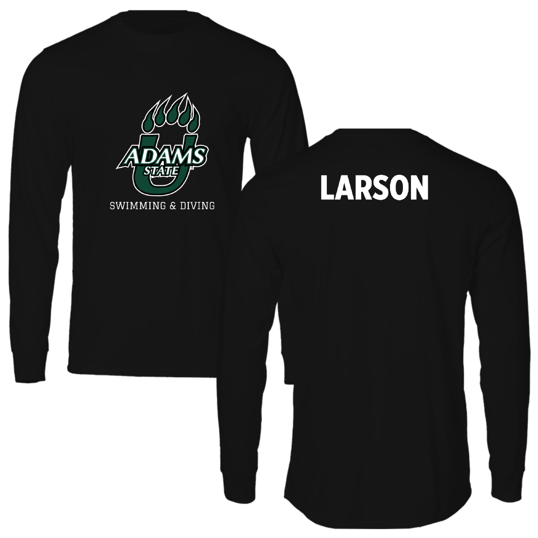Adams State University Swimming & Diving Black State Performance Long Sleeve - Kennedy Larson