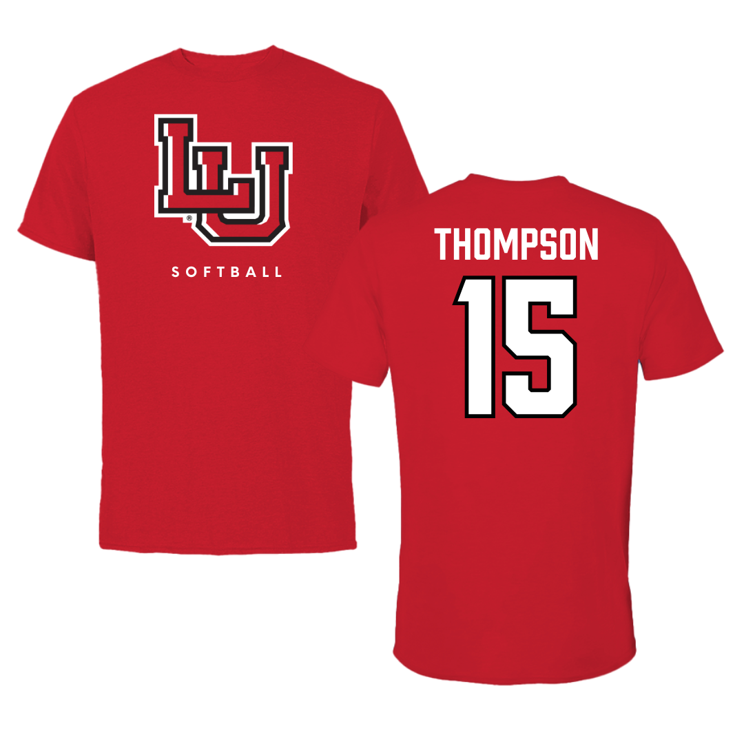 Lamar University Softball Red Performance Tee - #15 Roxy Thompson
