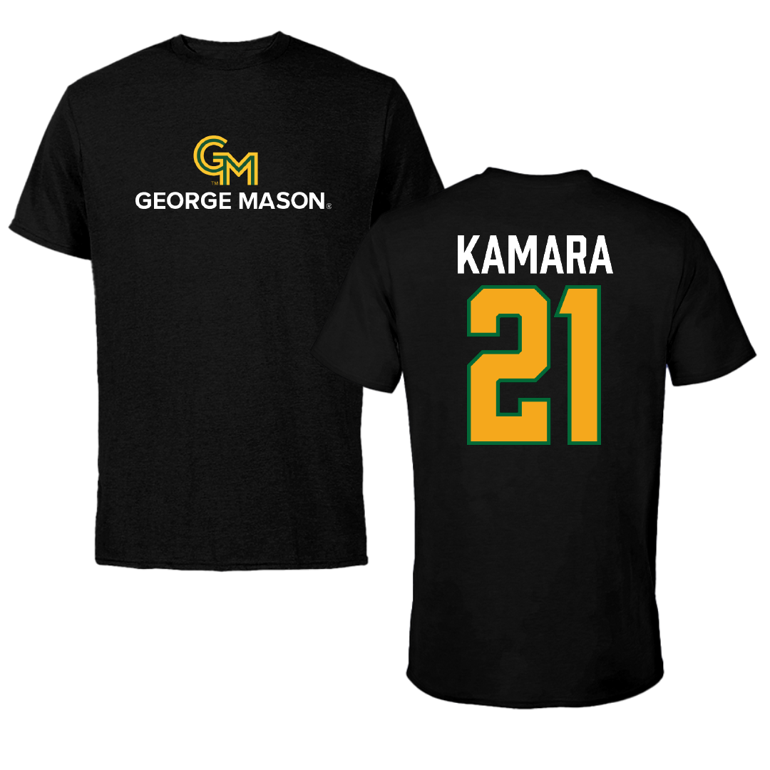 George Mason University Soccer Black Performance Tee - #21 Abdul Kamara