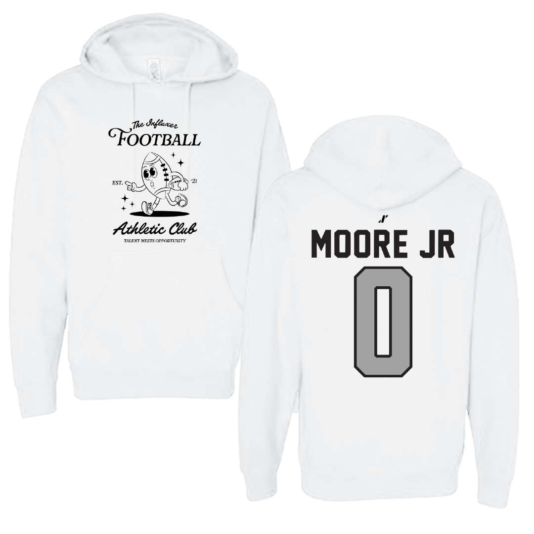 Football White Influxer Athletic Club Hoodie - #0 Ken Moore Jr
