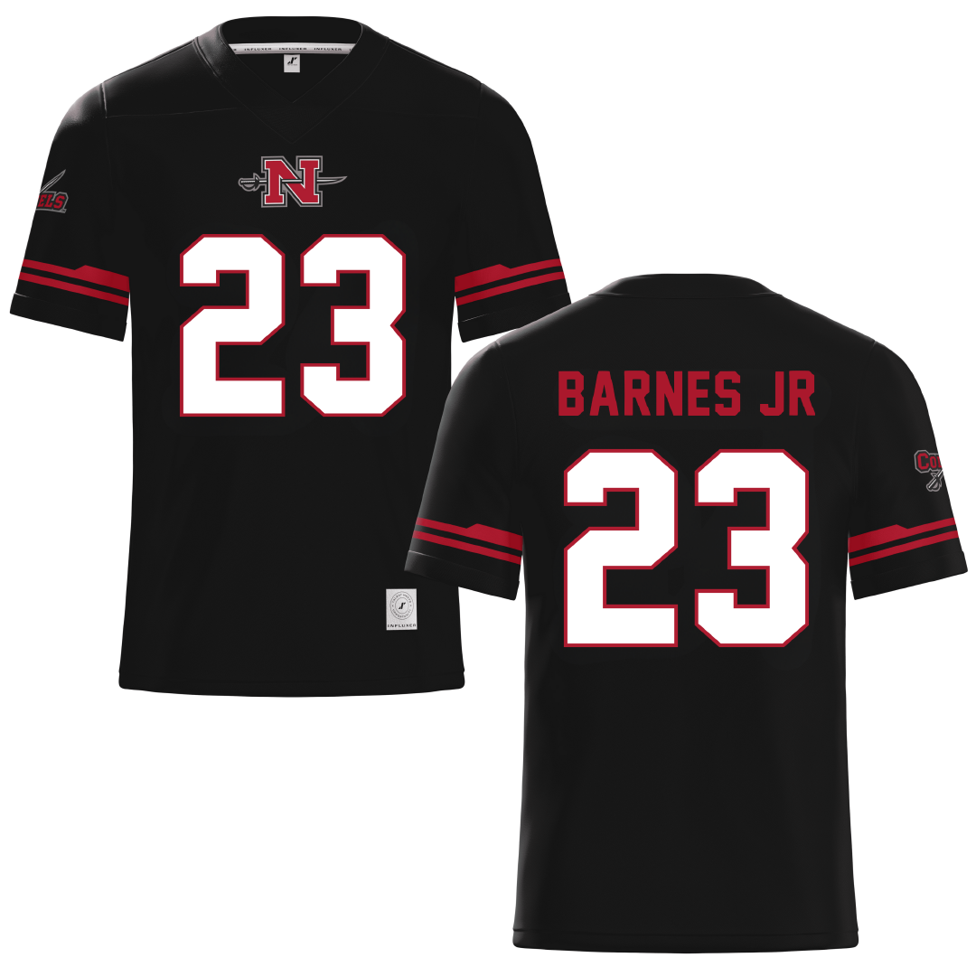 Nicholls State University Black Football Jersey - #23 Jason Barnes Jr
