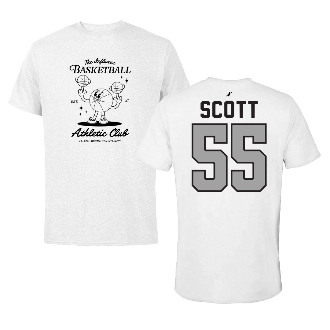 Basketball White Influxer Athletic Club Tee - #55 Nia Scott
