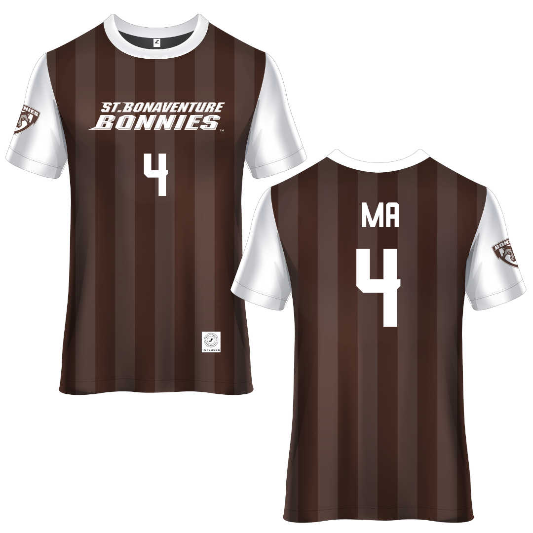 St. Bonaventure University Brown Soccer Jersey - #4 Lilly Ma