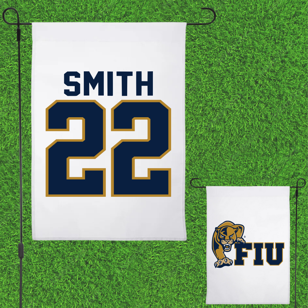 Florida International University Football White Garden Flag - #22 Nicholas Smith