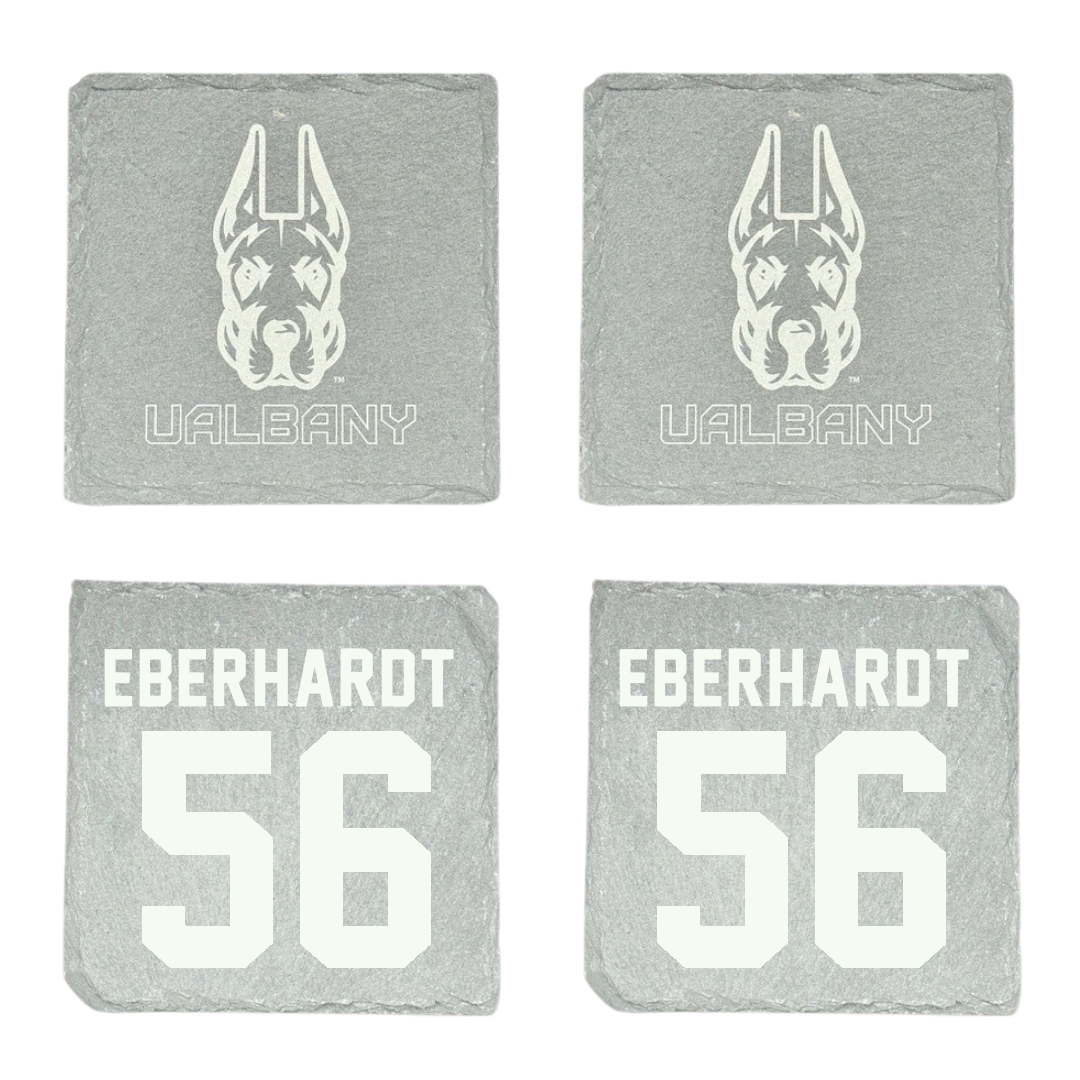 University at Albany Football Stone Coaster (4 Pack)  - #56 Neco Eberhardt