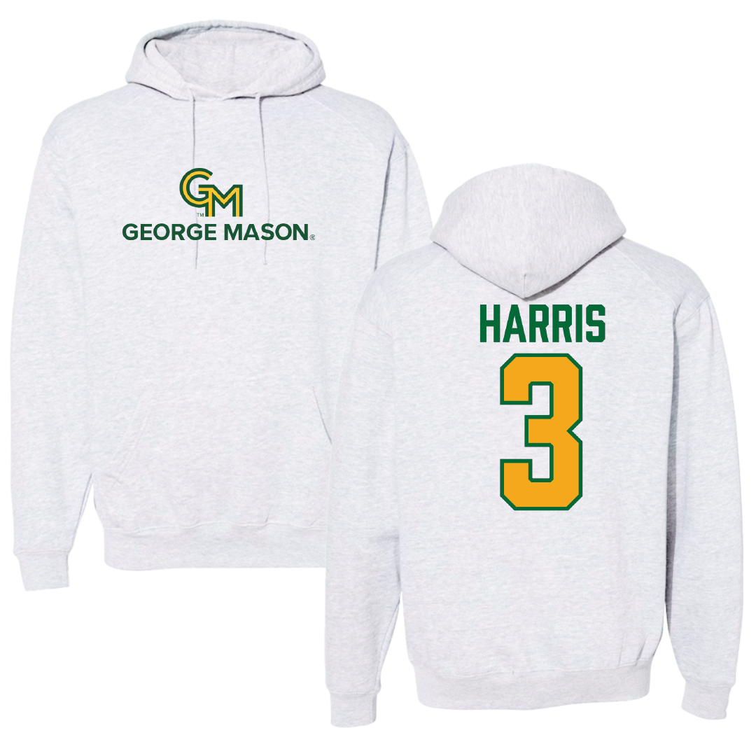 George Mason University Basketball Gray Hoodie - #3 Kennedy Harris