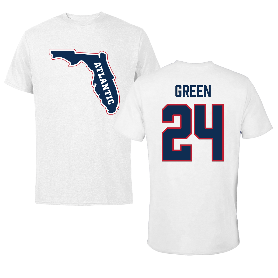 Florida Atlantic University Softball White Performance Tee - #24 Hannah Green