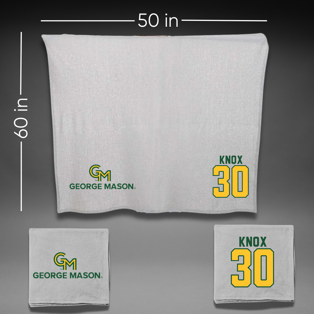 George Mason University Baseball Gray Blanket - #30 Connor Knox