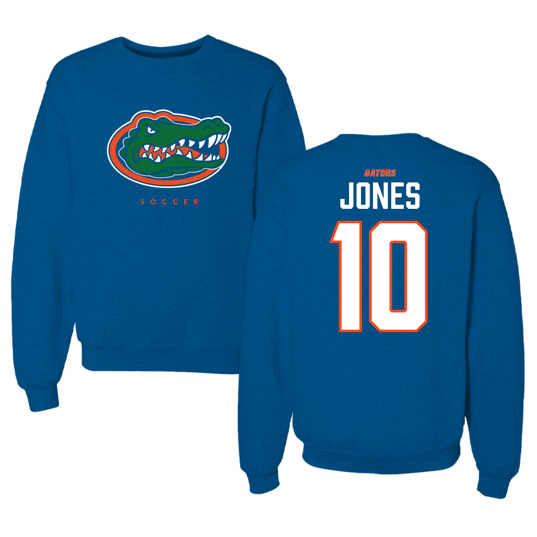 University of Florida Soccer Blue Mascot Crewneck - #10 Madison Jones