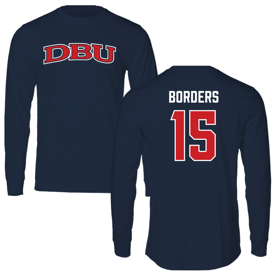 Dallas Baptist University Soccer Navy DBU Performance Long Sleeve - #15 Elise Borders