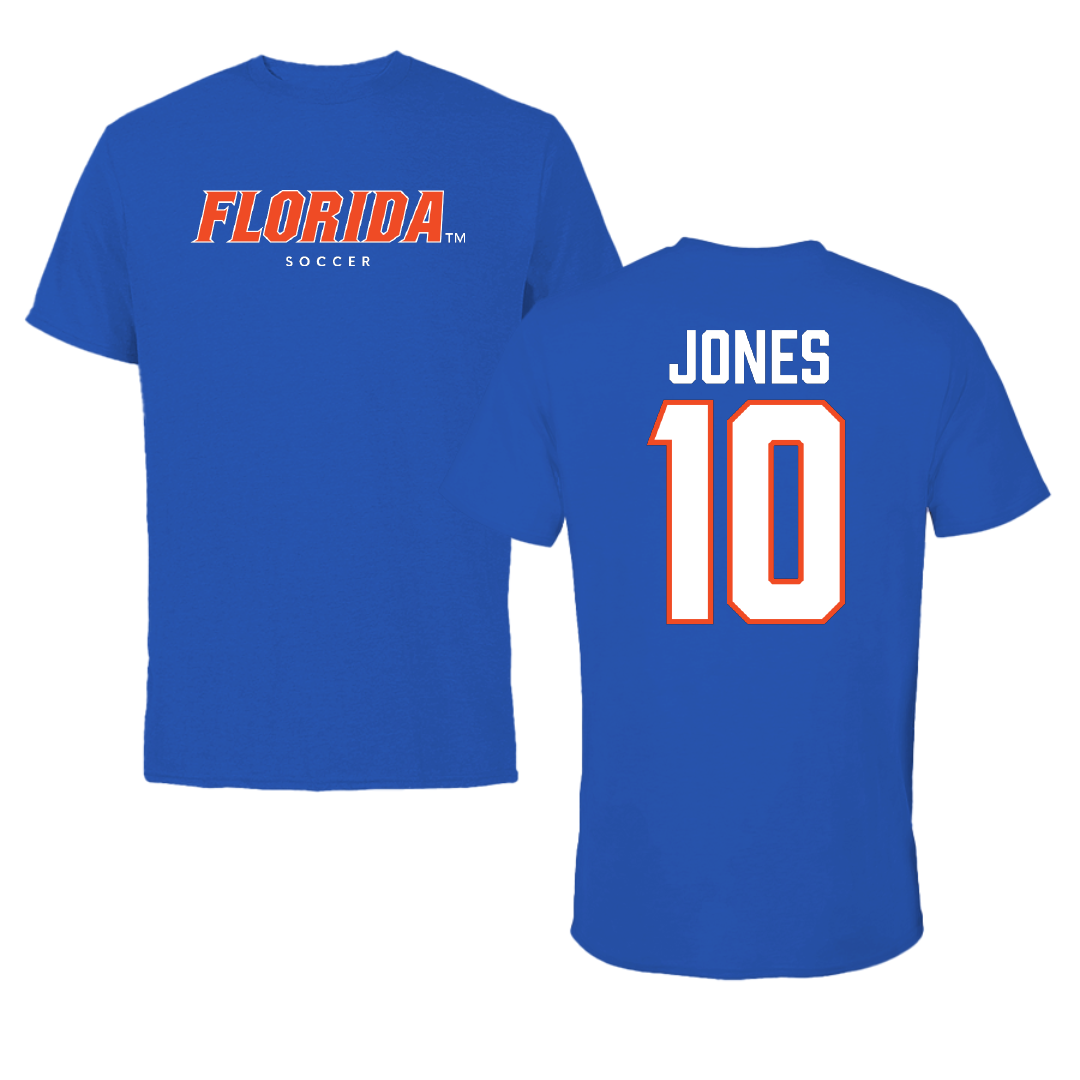 University of Florida Soccer True Royal Florida Performance Tee - #10 Madison Jones