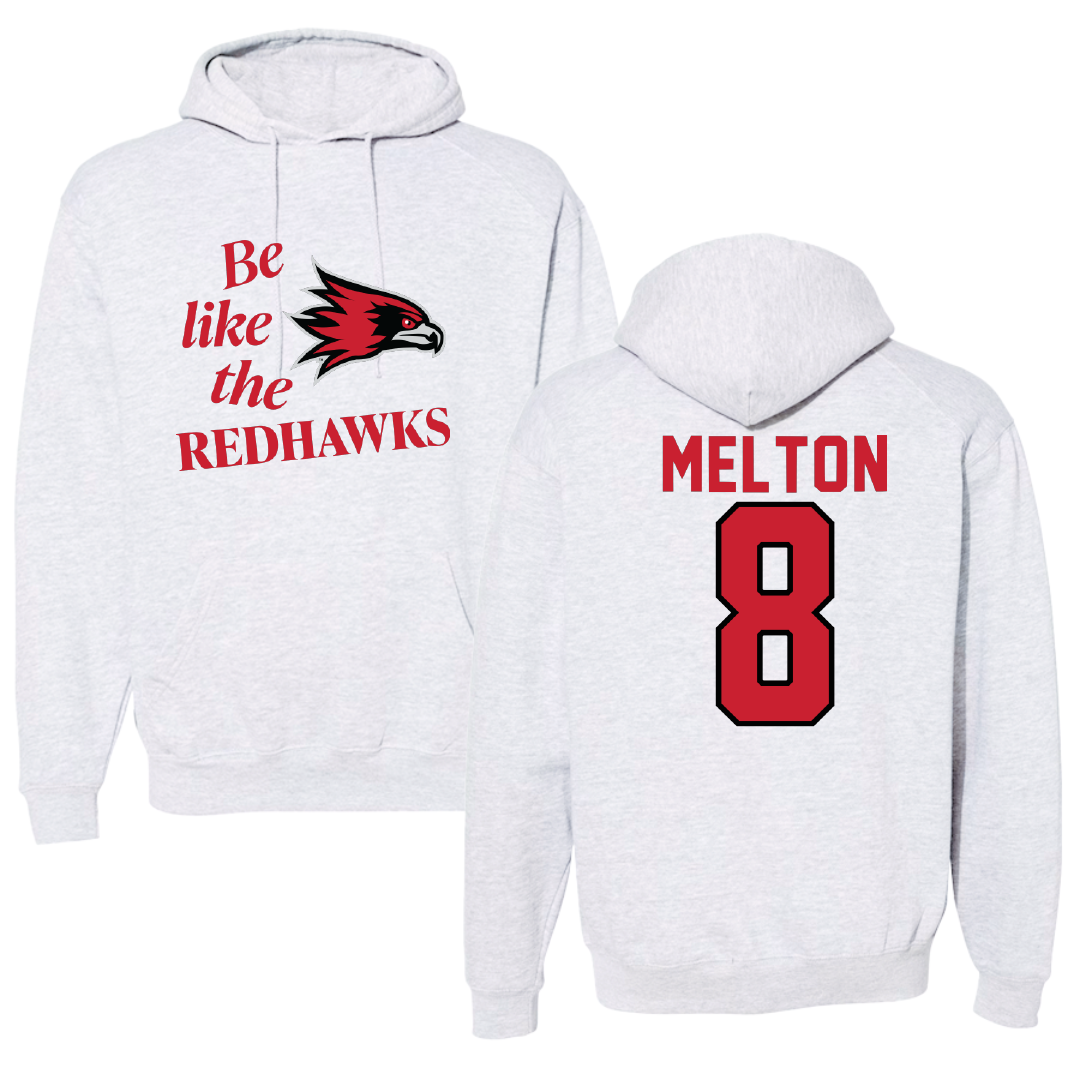 Southeast Missouri State University Softball Light Gray Be Like Us Hoodie - #8 Sydney Melton