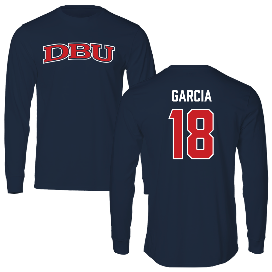 Dallas Baptist University STUNT Navy DBU Performance Long Sleeve - #18 Robbie Garcia