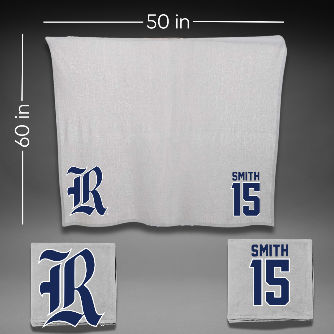 Rice University Baseball Gray Blanket - #15 Luke Smith