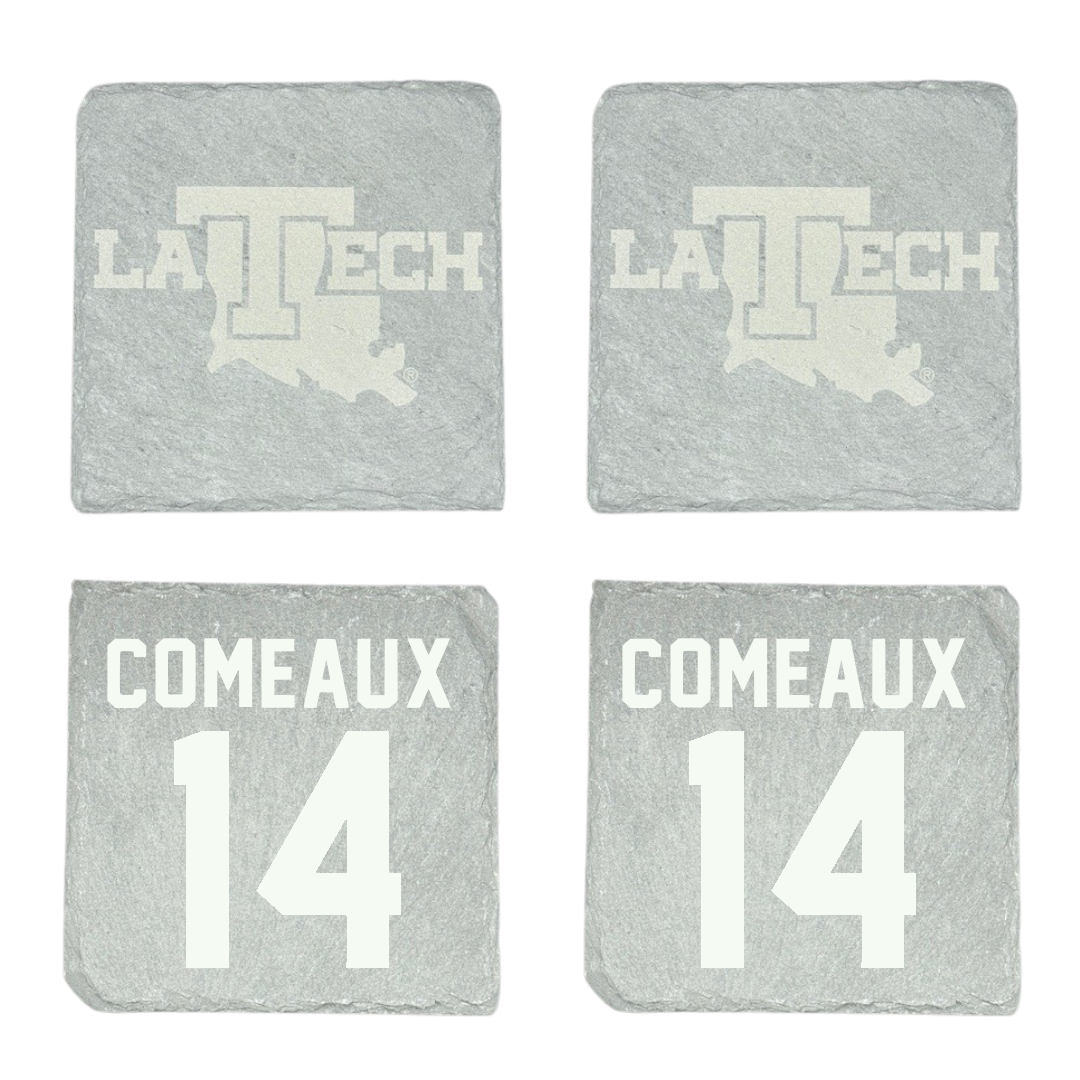 Louisiana Tech University Baseball Stone Coaster (4 Pack)  - #14 Grant Comeaux