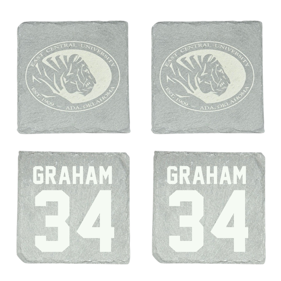 East Central University Football Stone Coaster (4 Pack)  - #34 Joshua Graham