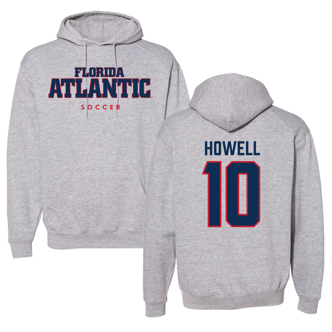 Florida Atlantic University Soccer Gray Hoodie - #10 Jamie Howell