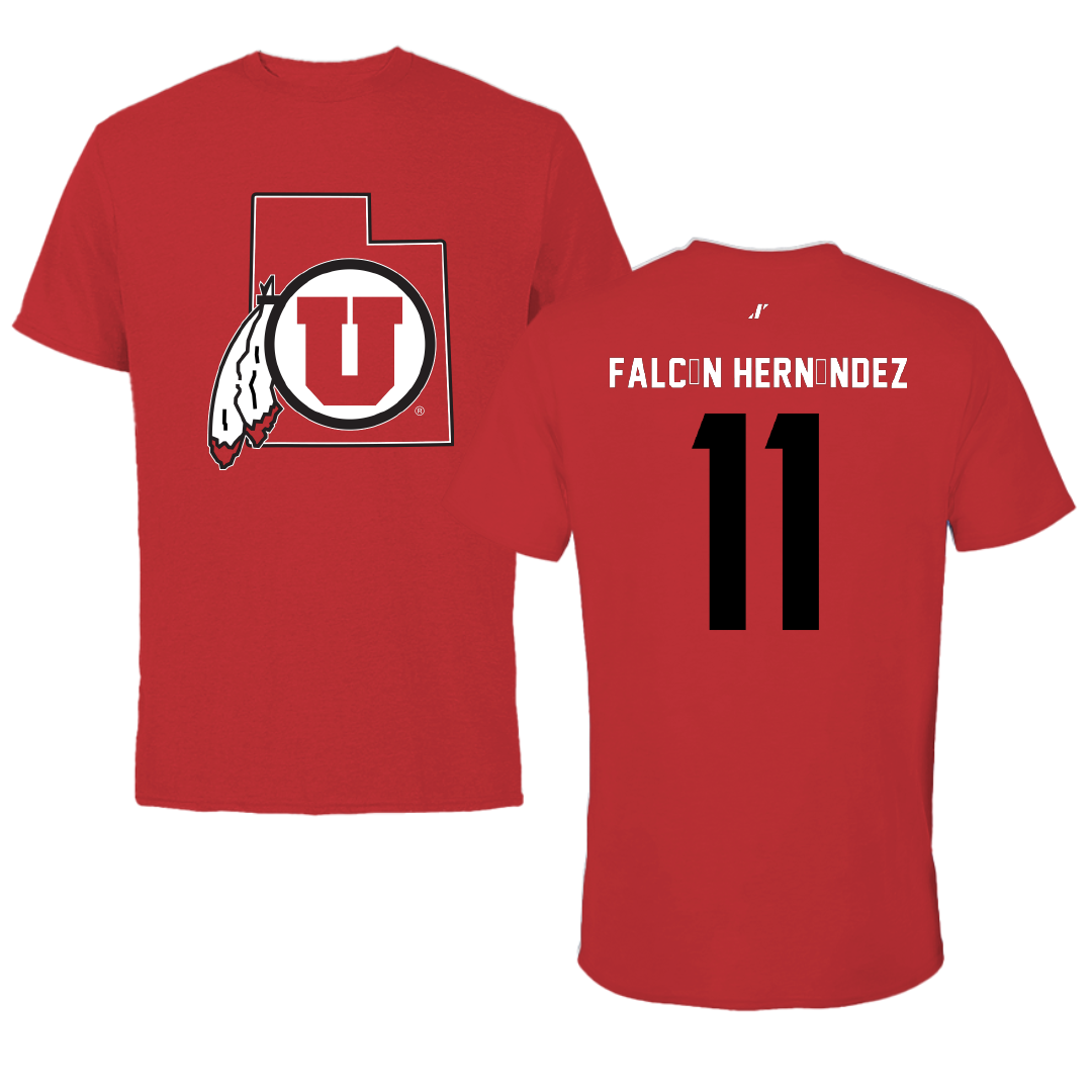 University of Utah Basketball Red State Performance Tee - #11 Daniela Falcón Hernández