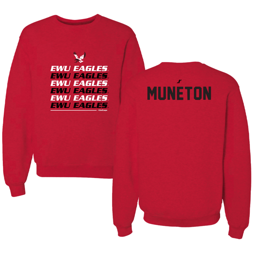 Eastern Washington University TF and XC Red General Crewneck - Jasmin Muneton