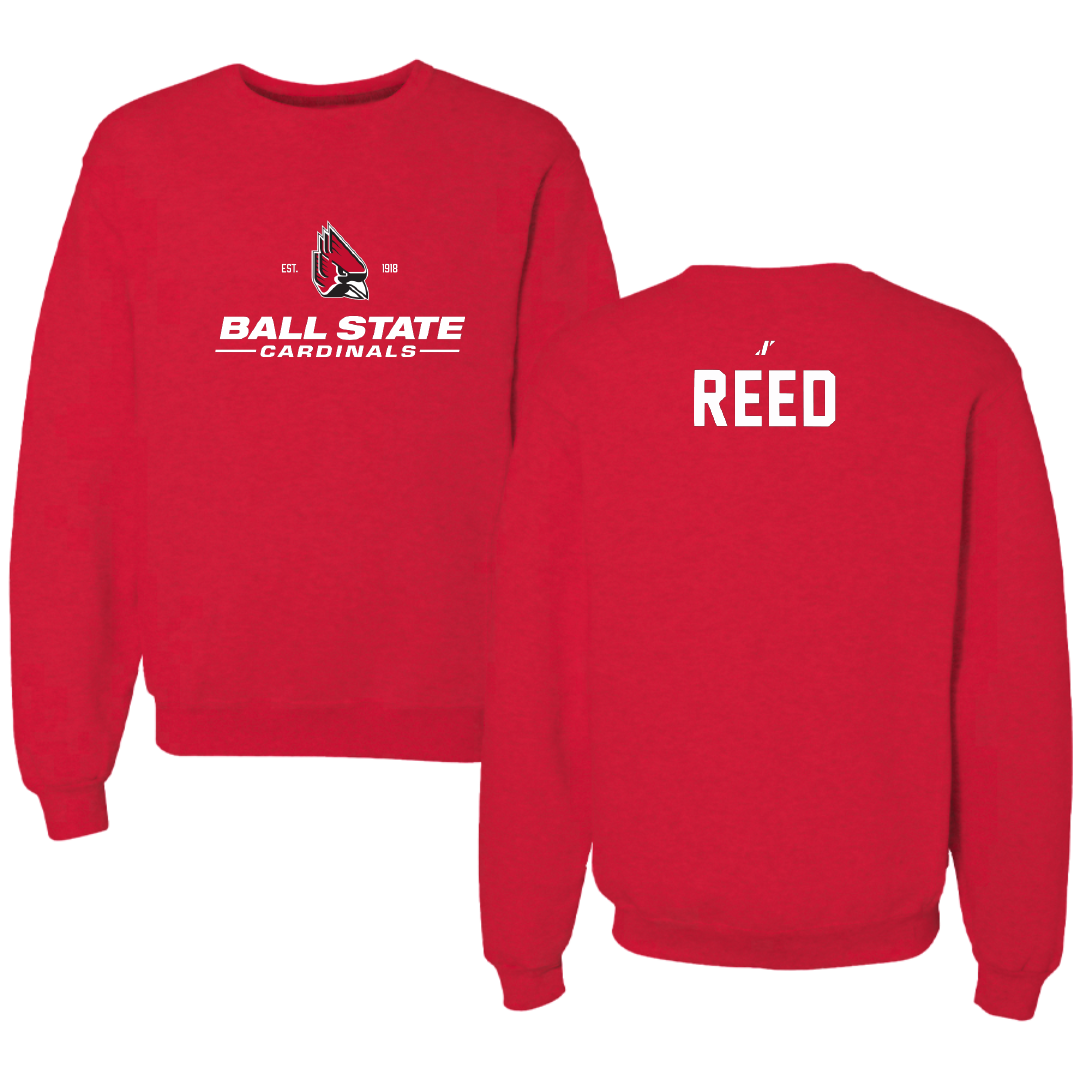Ball State University Swimming & Diving Red General Crewneck - Kenny Reed