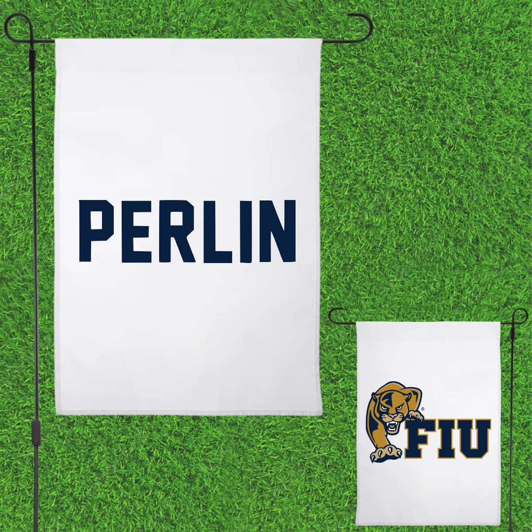 Florida International University TF and XC White Garden Flag - Jeremy Perlin