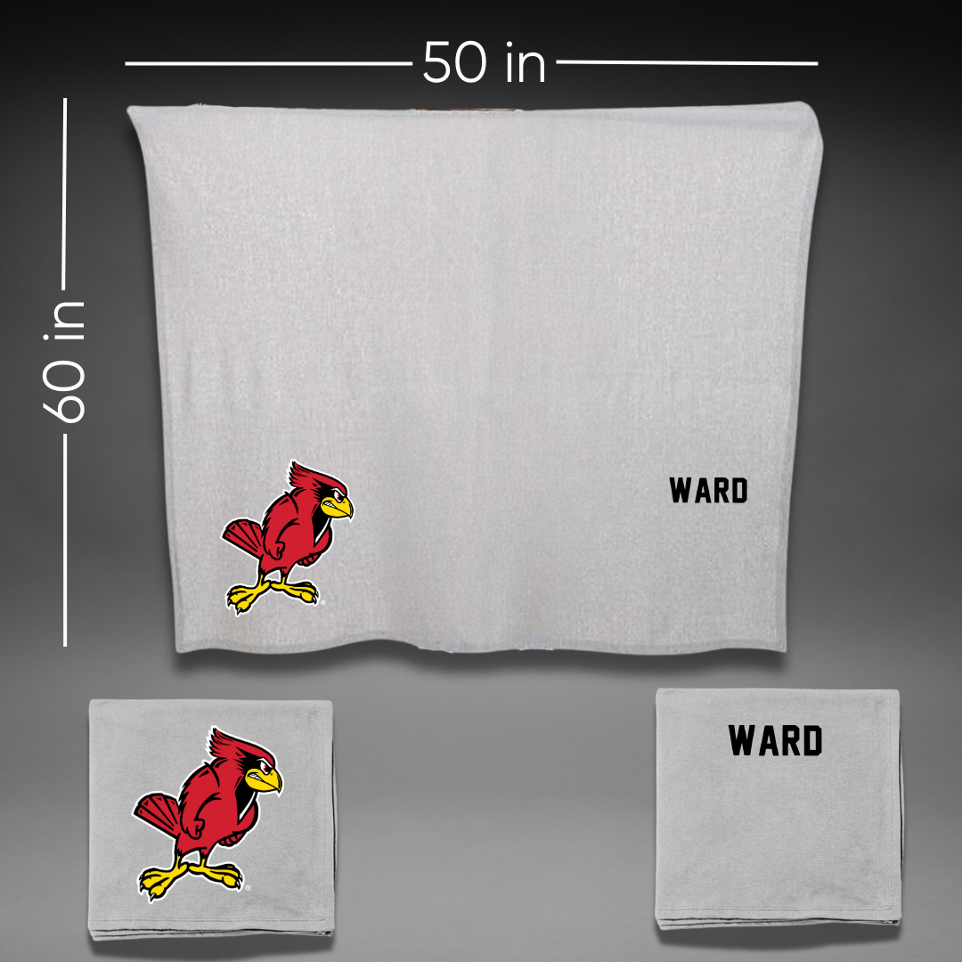 Illinois State University Track and Field Gray Blanket - Cade Ward