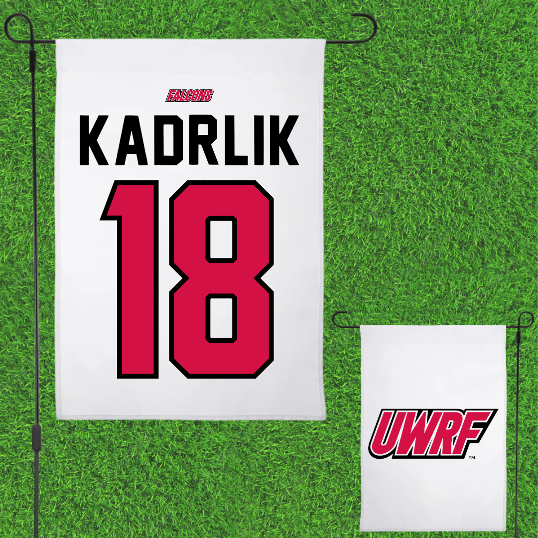 University of Wisconsin-River Falls Ice Hockey White Garden Flag - #18 Makenna Kadrlik
