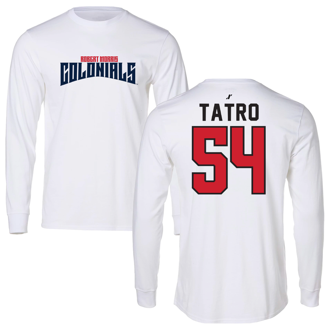 Robert Morris University Softball White Classic Long Sleeve - #54 Kailani Tatro