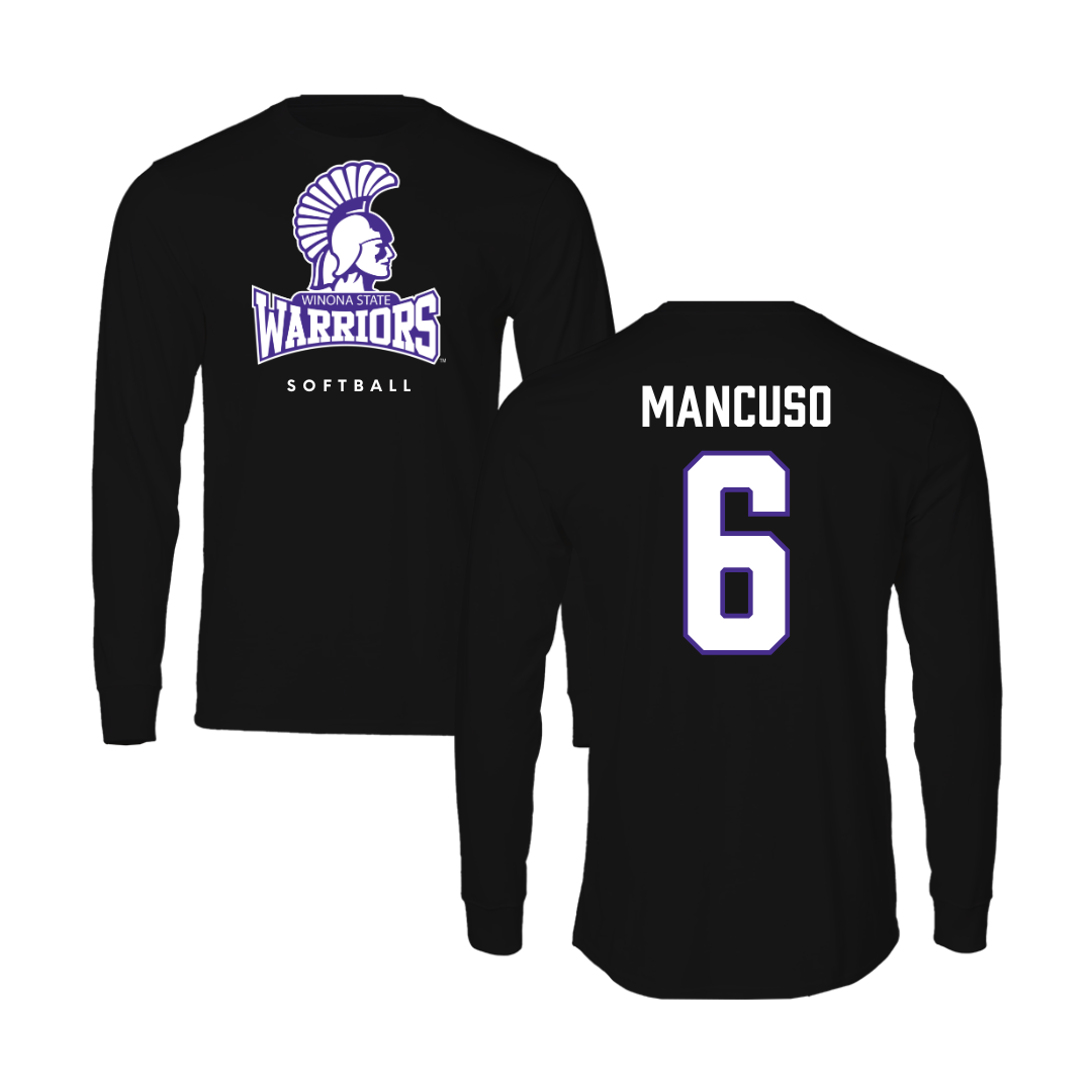 Winona State University Softball Black Long Sleeve - #6 Tiegan Mancuso