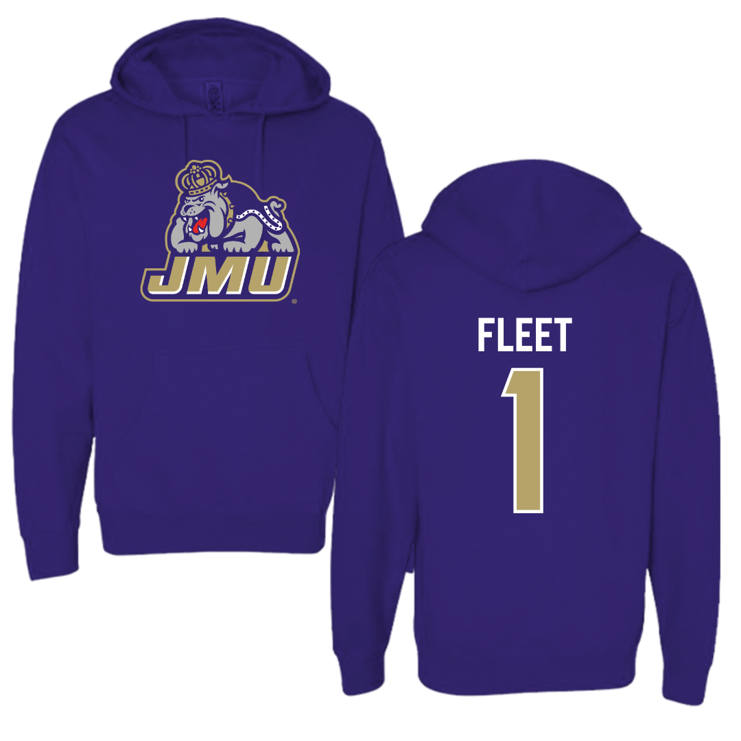 James Madison University Softball Purple Hoodie - #1 Kirsten Fleet