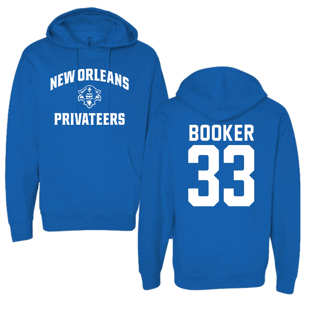 University of New Orleans Basketball Blue General Hoodie - #33 Dorian Booker