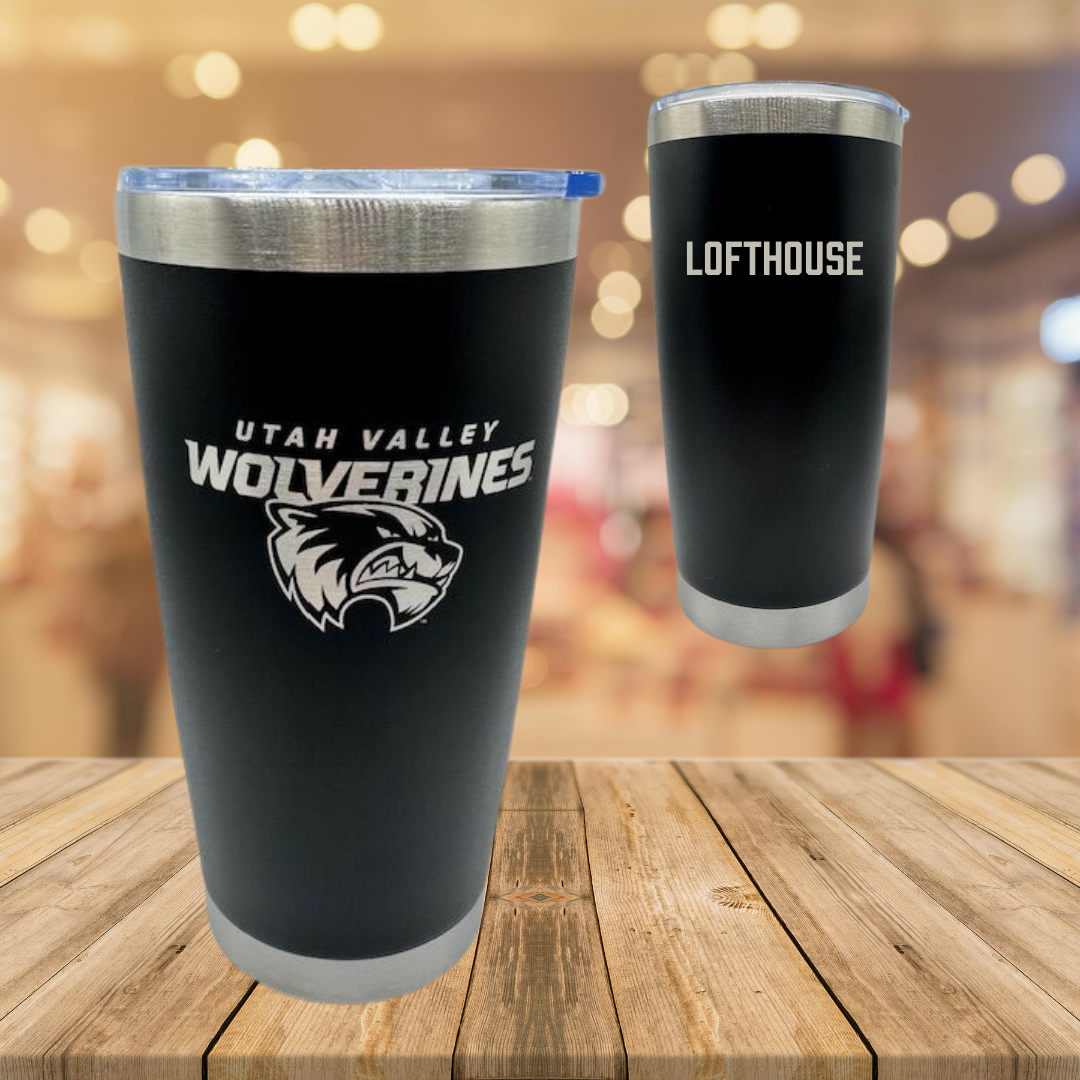 Utah Valley University Wrestling Black Stainless Steel Tumbler - Tanner Lofthouse