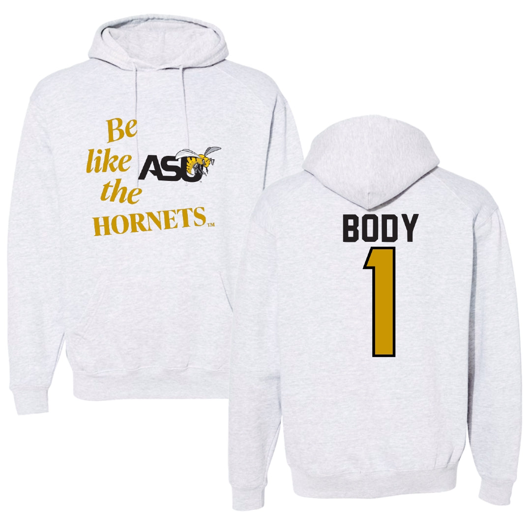 Alabama State University Football Light Gray Be Like Us Hoodie - #1 Andrew Body