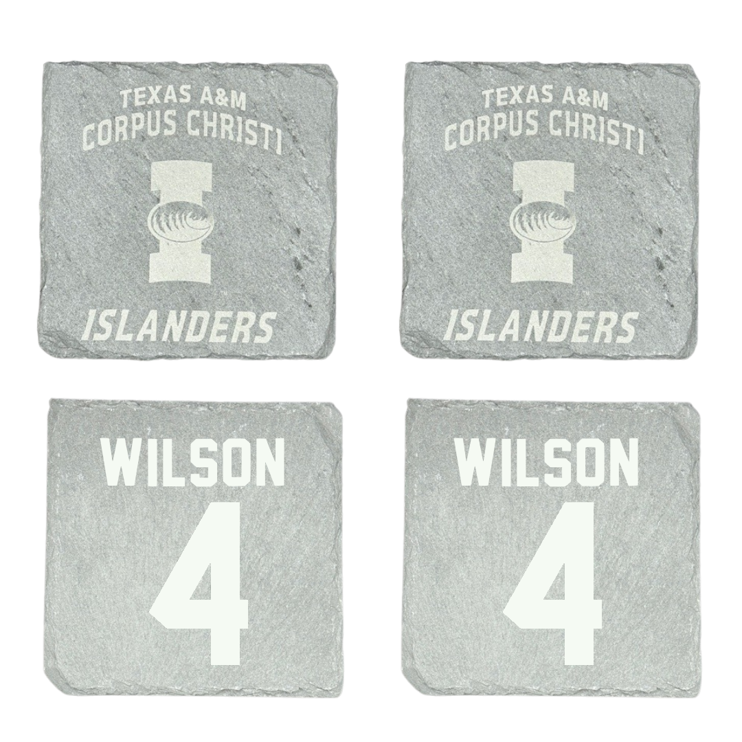 Texas A&M University-Corpus Christi Soccer Stone Coaster (4 Pack)  - #4 Ashley Wilson
