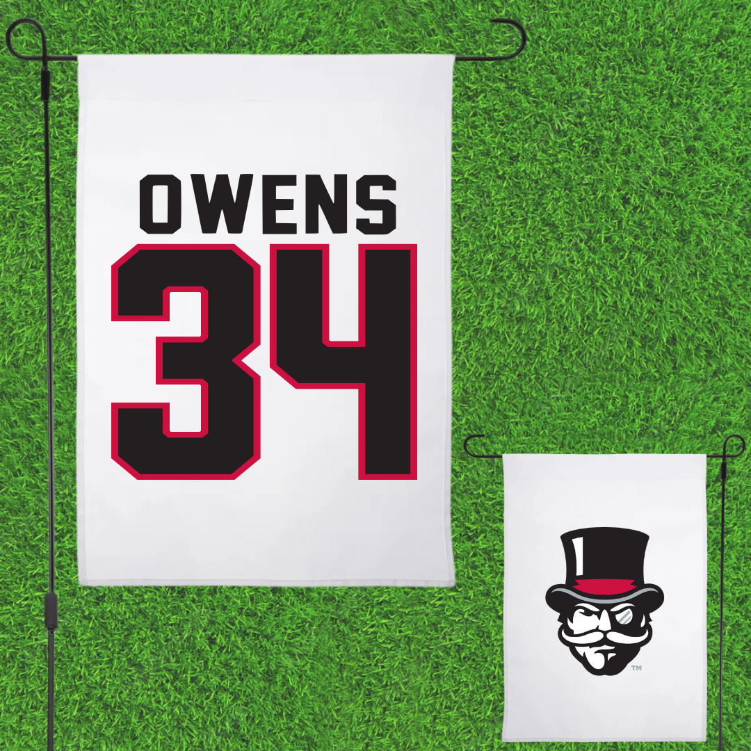 Austin Peay State University Football White Garden Flag - #34 KT Owens