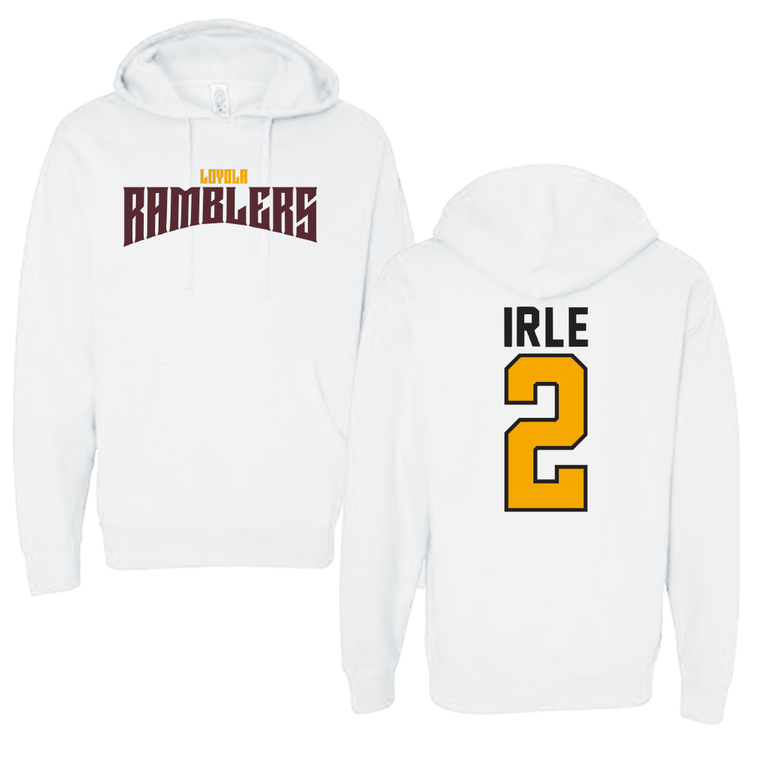 Loyola University-Chicago Soccer White Classic Hoodie - #2 Emma Irle