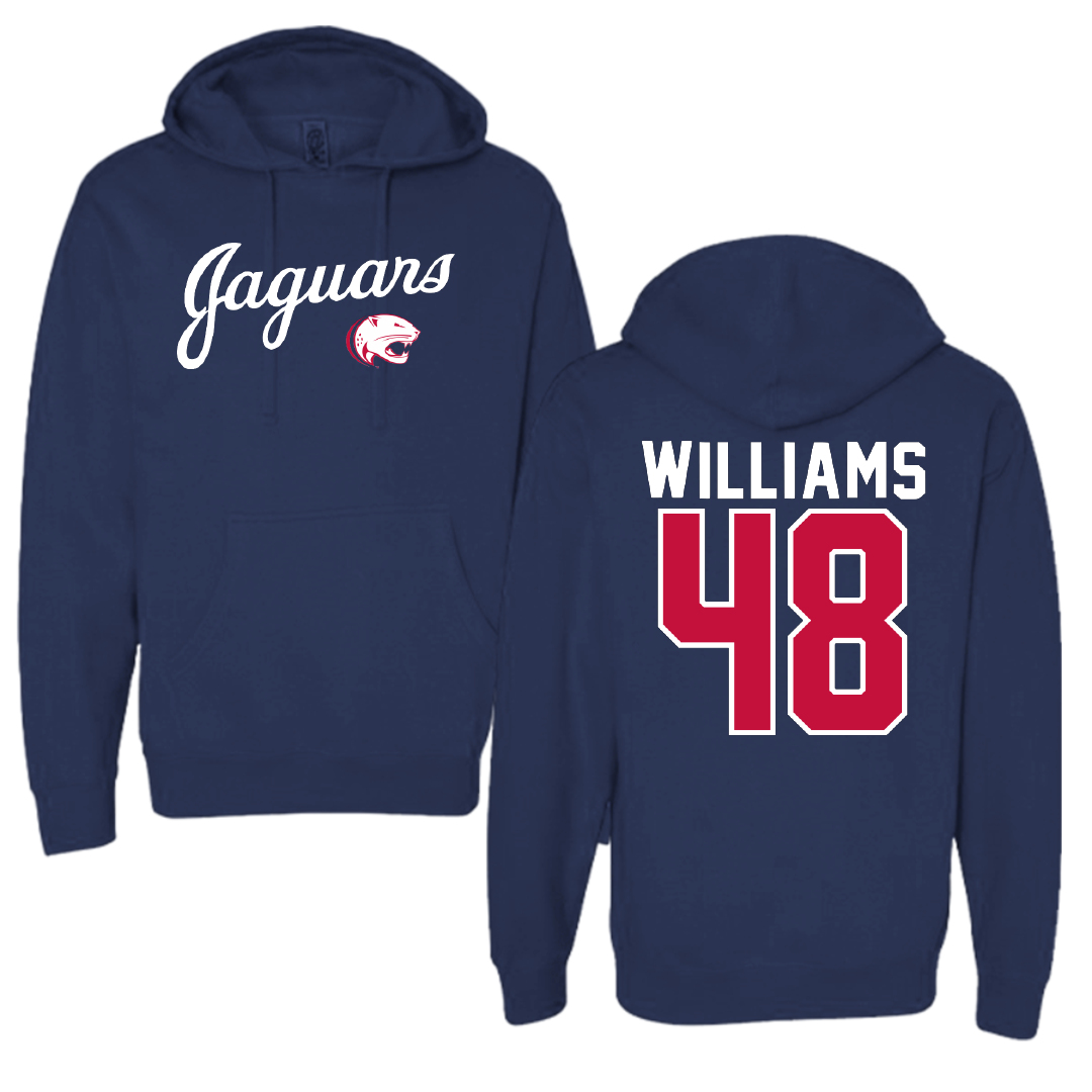 University of South Alabama Football Navy General Hoodie - #48 Jordan Williams