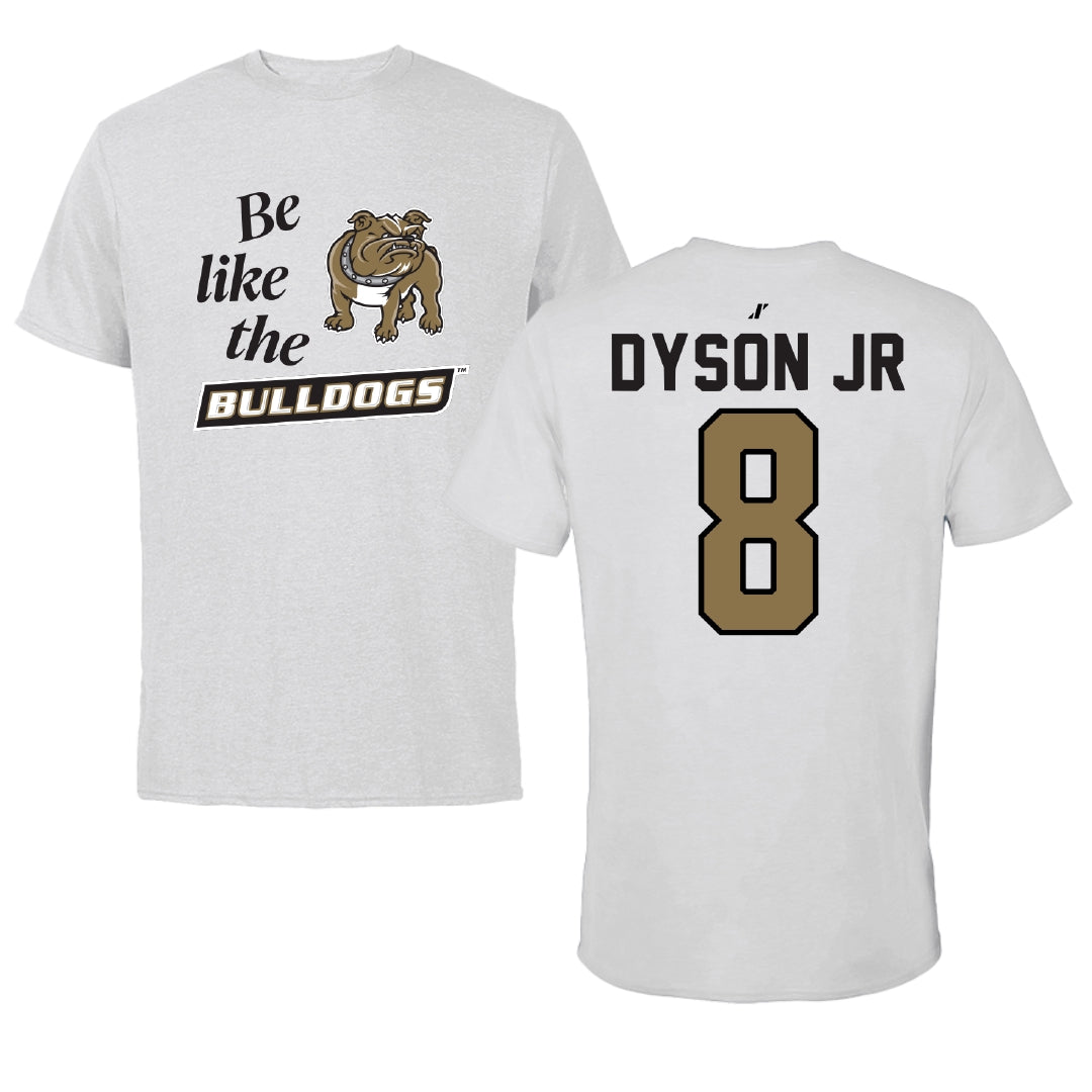 Bryant University Football Light Gray Be Like Us Performance Tee - #8 Kenny Dyson Jr