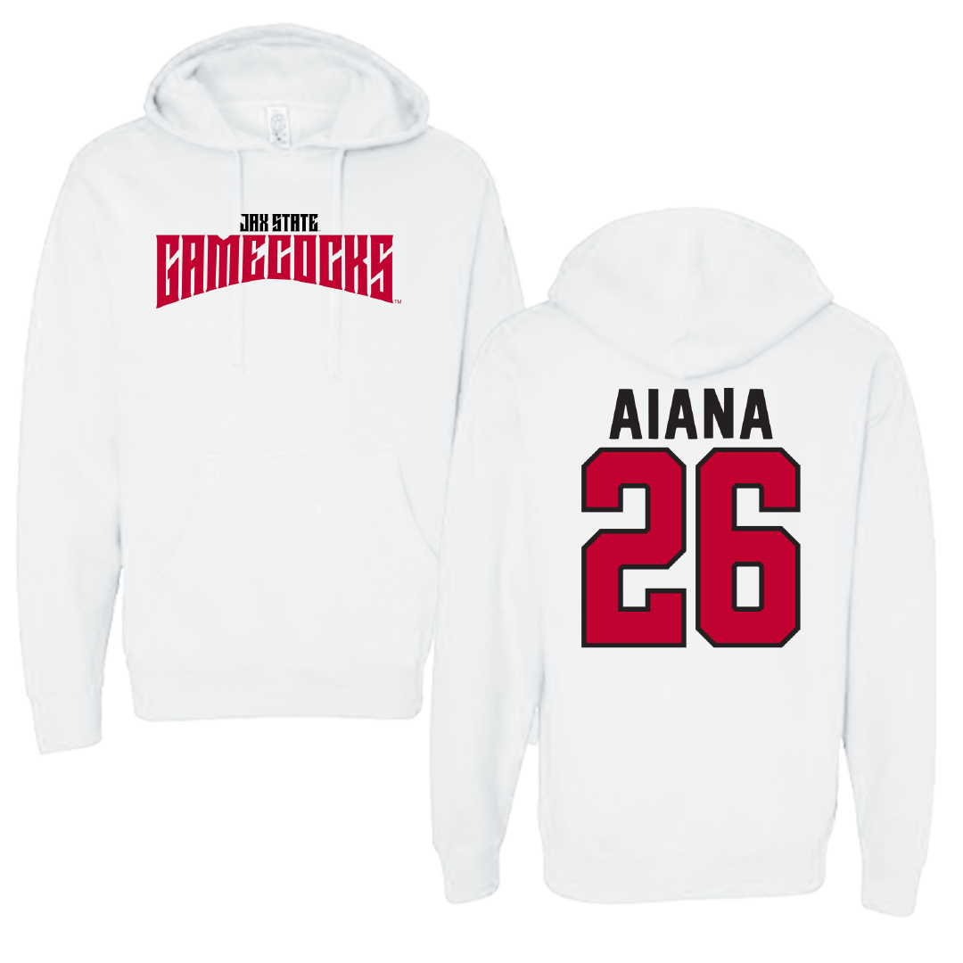 Jacksonville State University Volleyball White Classics Hoodie - #26 Hana Aiana