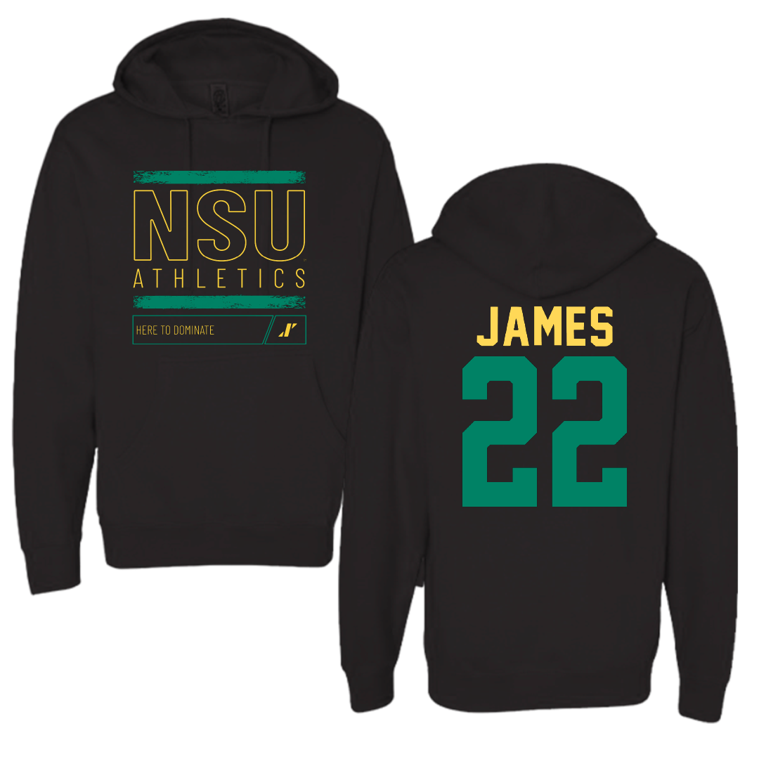 Norfolk State University Football Black Dominate Hoodie - #22 Andrew James