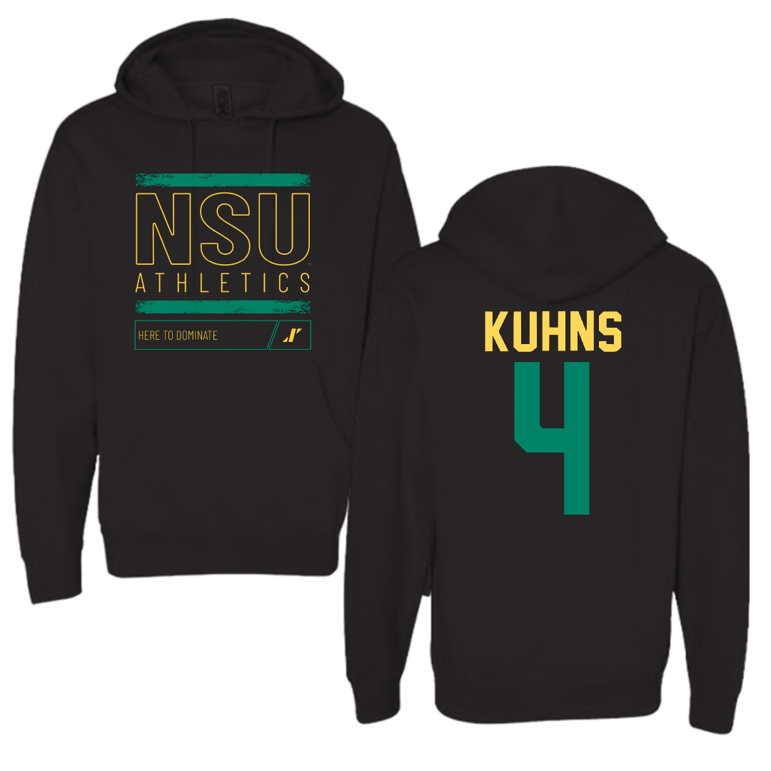 Norfolk State University Football Black Dominate Hoodie - #4 Otto Kuhns